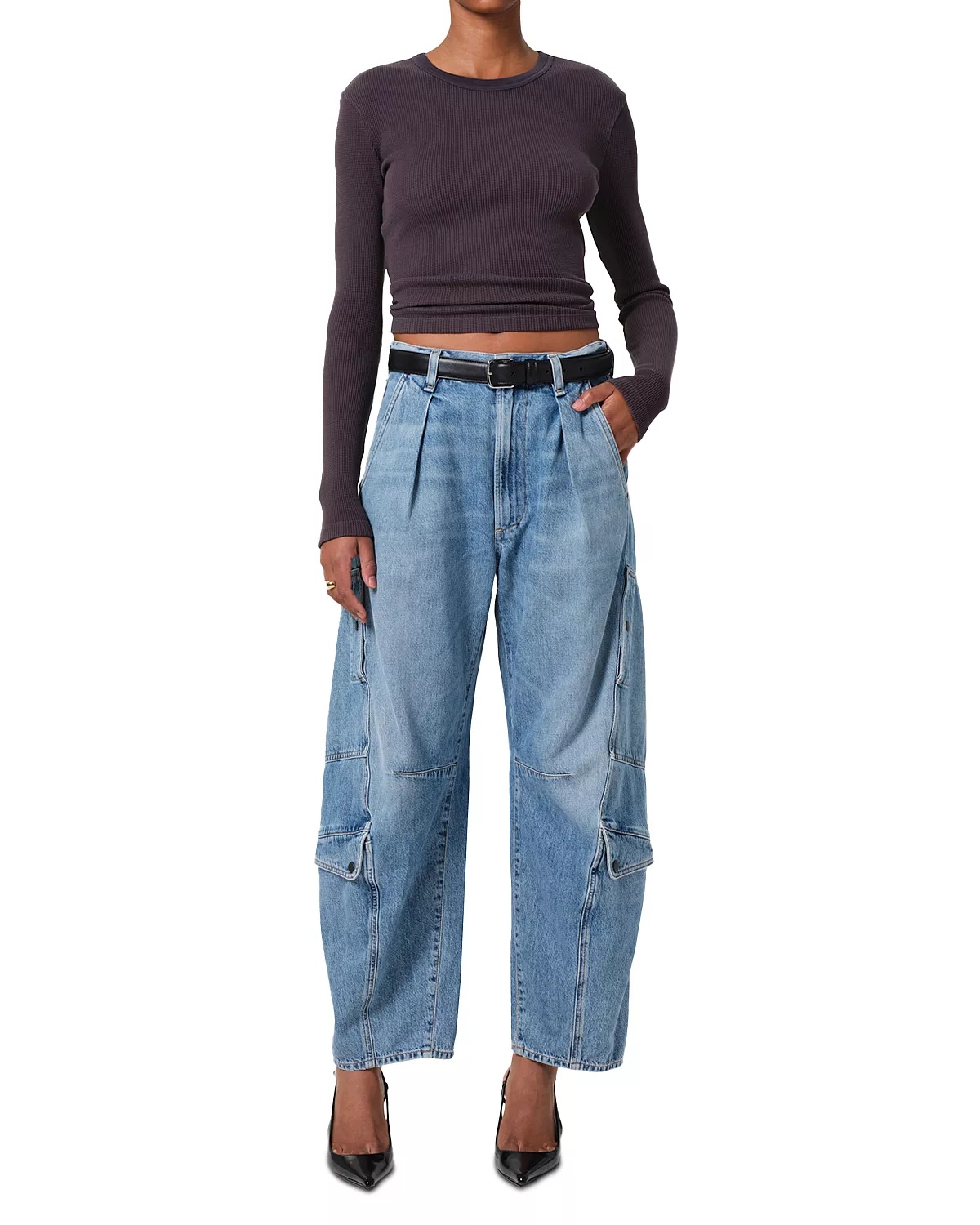 Flight High Rise Barrel Jeans in Zenith - 8
