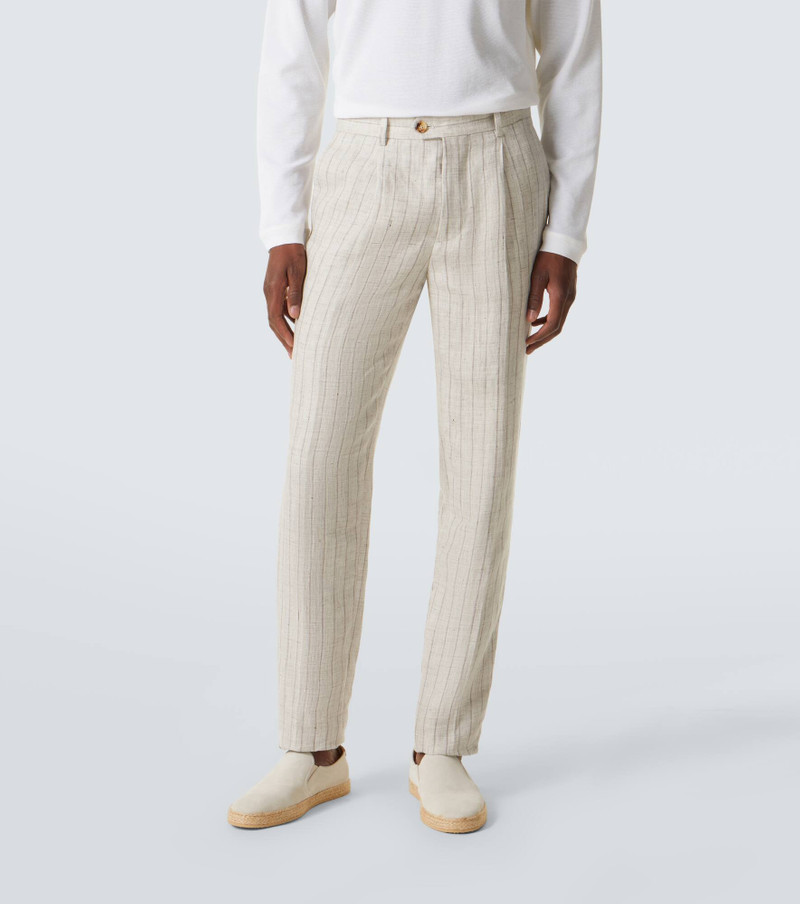 Pinstripe linen suit 4