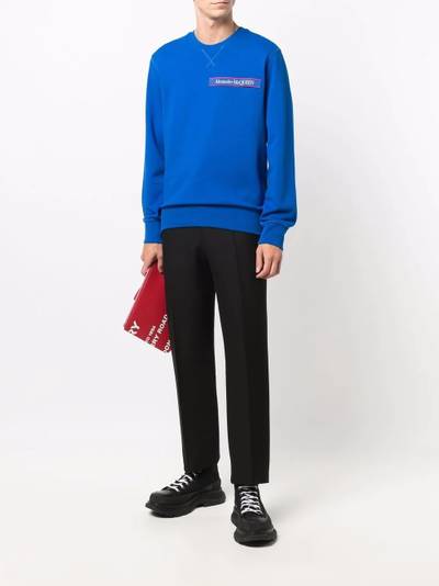 Alexander McQueen logo-patch sweatshirt outlook