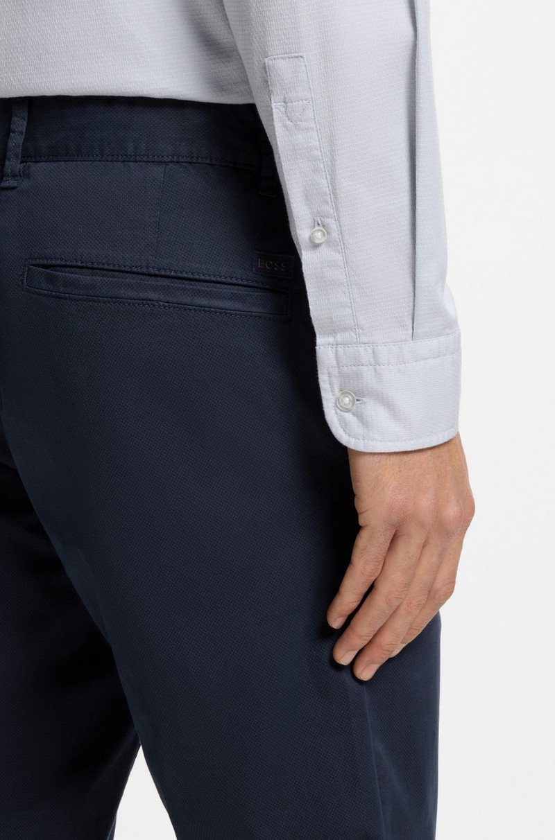 SLIM-FIT CHINOS IN PRINTED STRETCH-COTTON TWILL 5