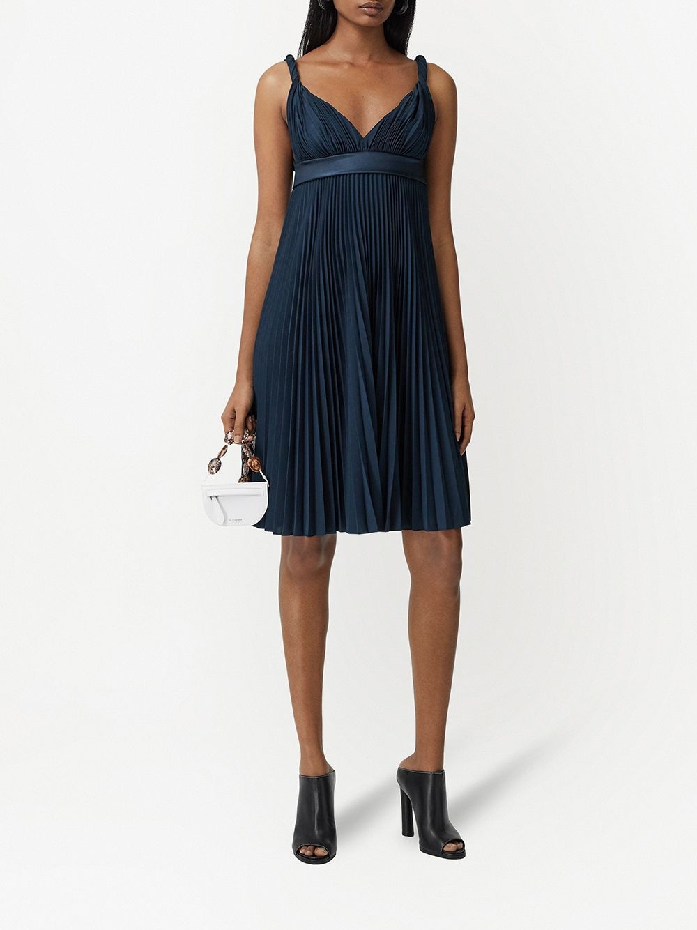 empire-line pleated dress - 2