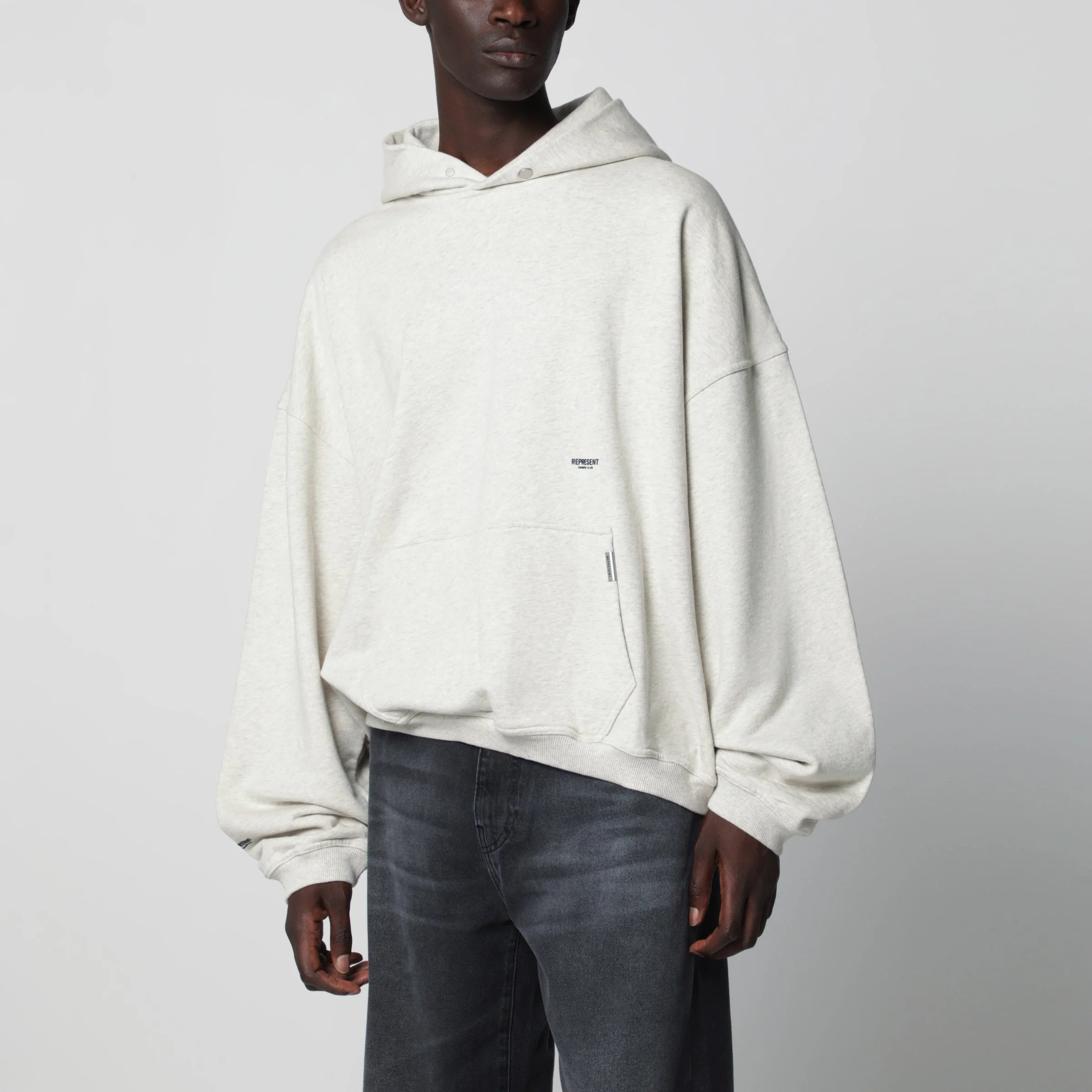 Cream Micro Owners Club cotton hoodie - 1