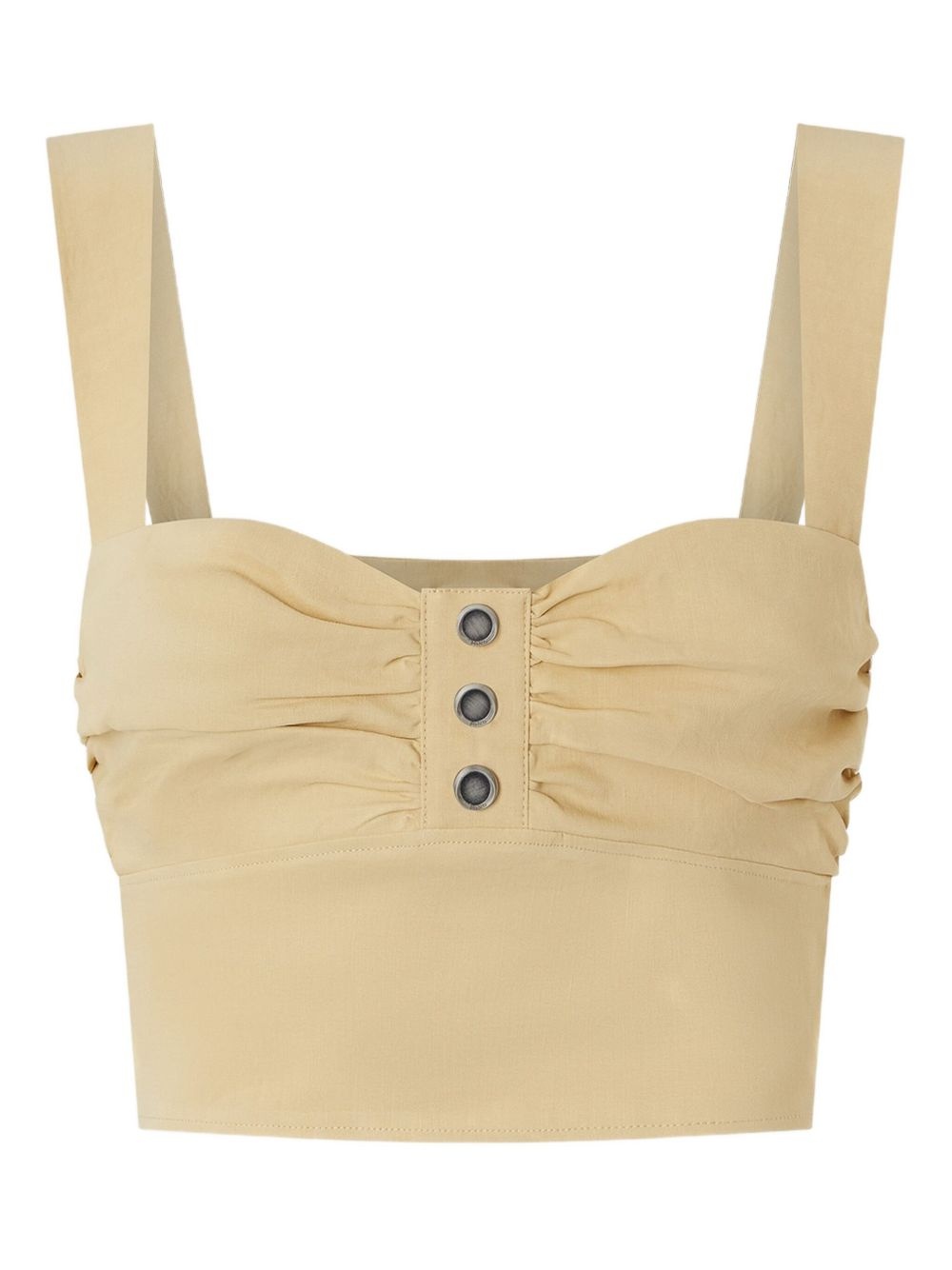 ruched-front crop top - 1