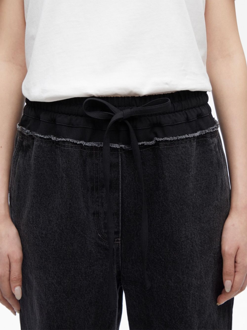 drawstring straight-leg trousers - 6