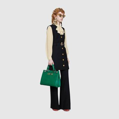 GUCCI Cady silk wool vest with Double G outlook