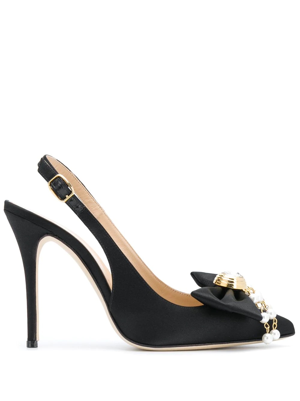 slingback bow detail pumps - 1