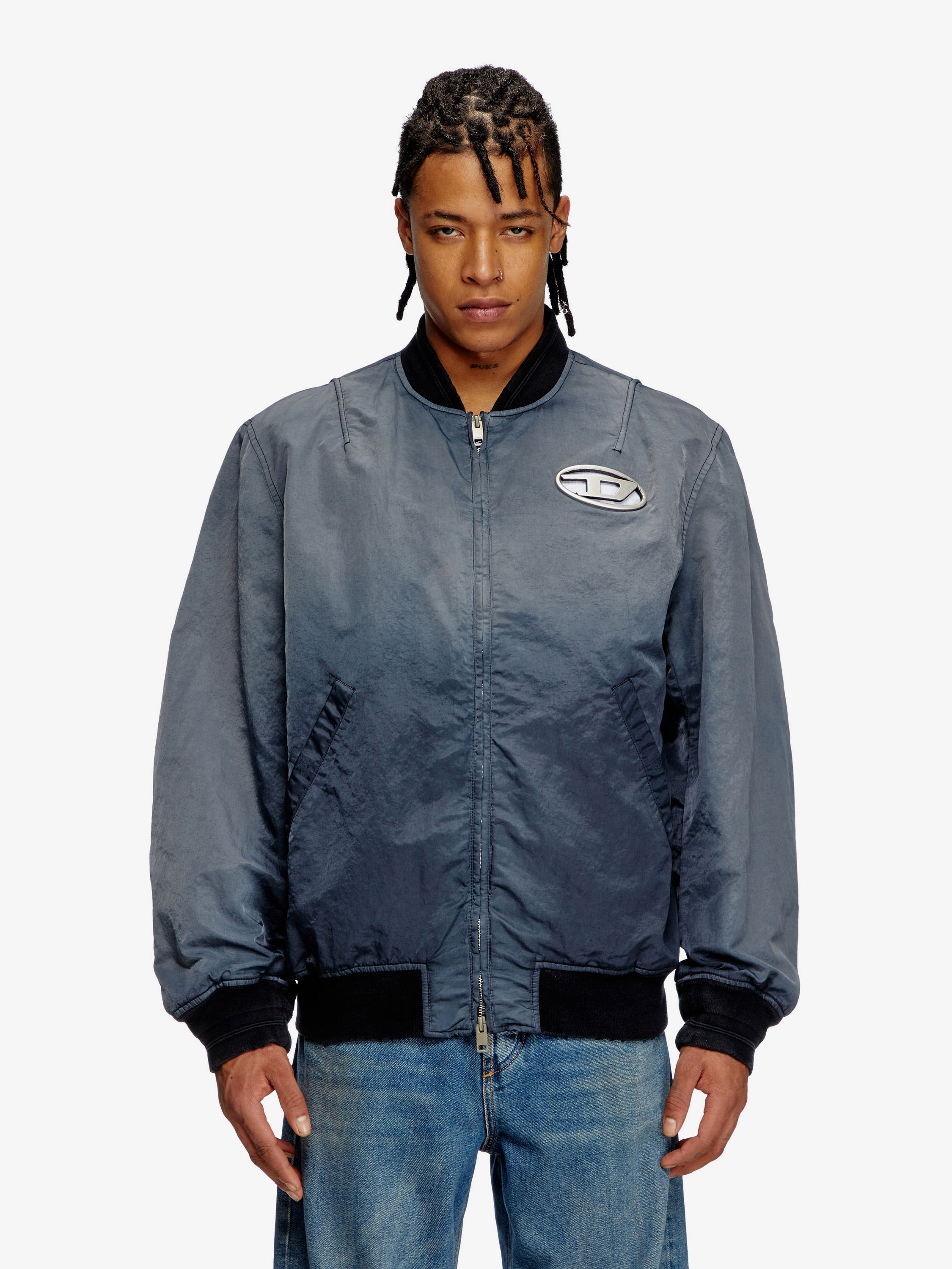 Diesel J-Kepes Delavé Nylon Bomber Jacket - 3