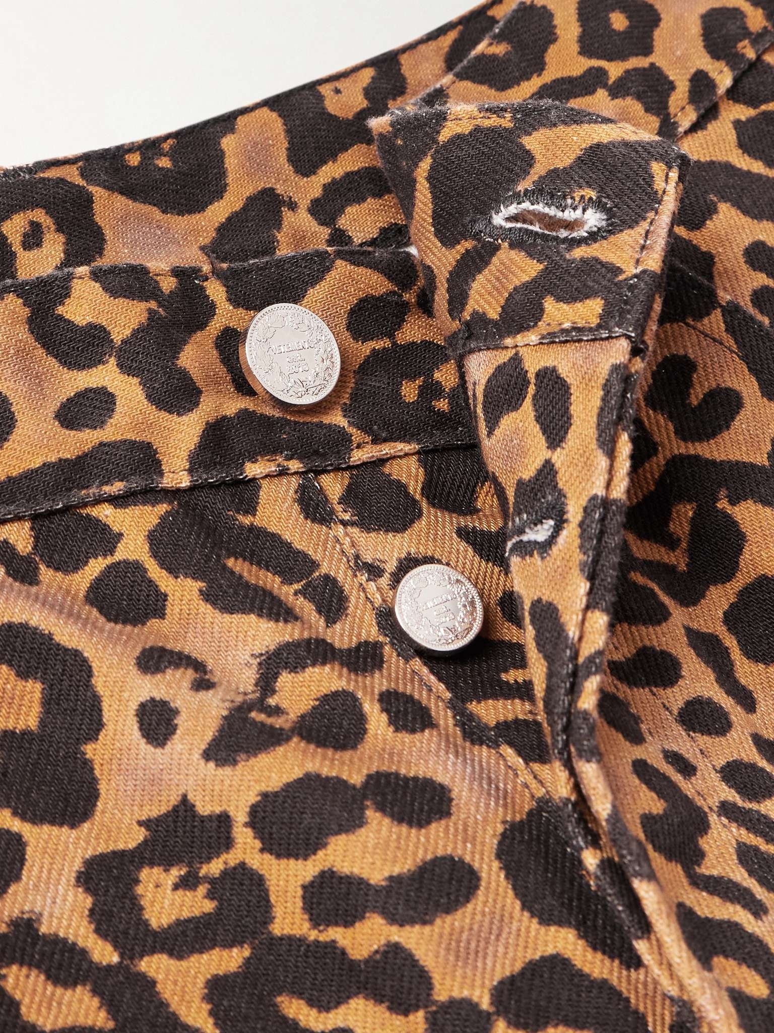 Wide-Leg Leopard-Print Jeans - 3