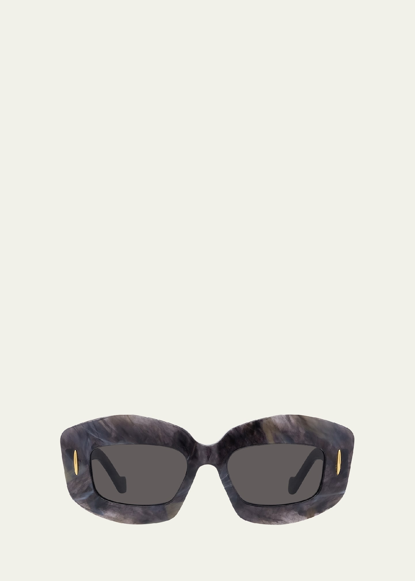 Silver Screen Chunky Acetate Rectangle Sunglasses - 1