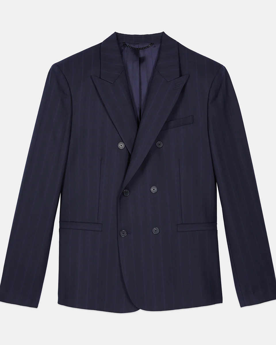 BLUE STRIPED SUIT JACKET - 1