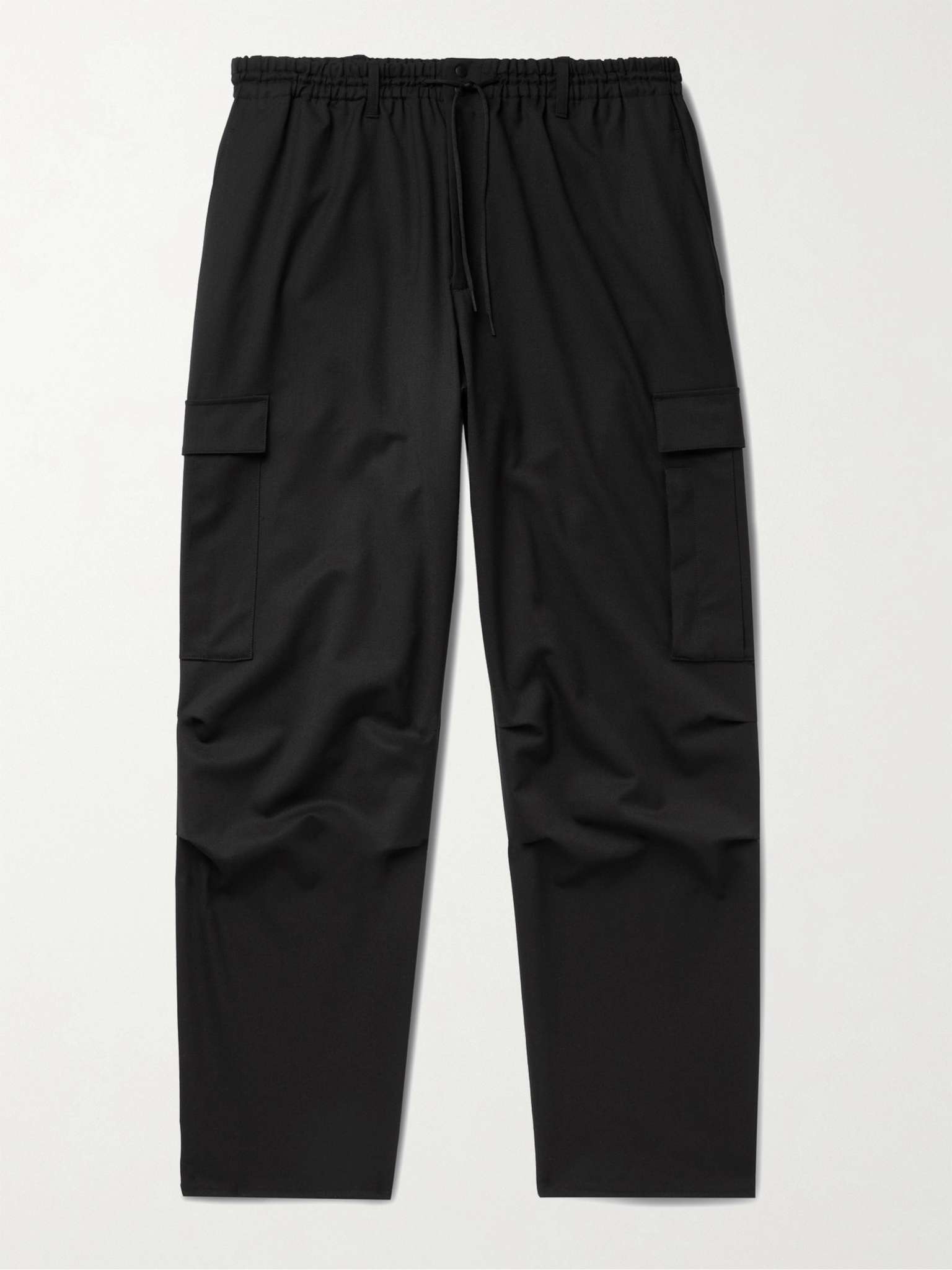 Wool-Blend Drawstring Cargo Trousers - 1