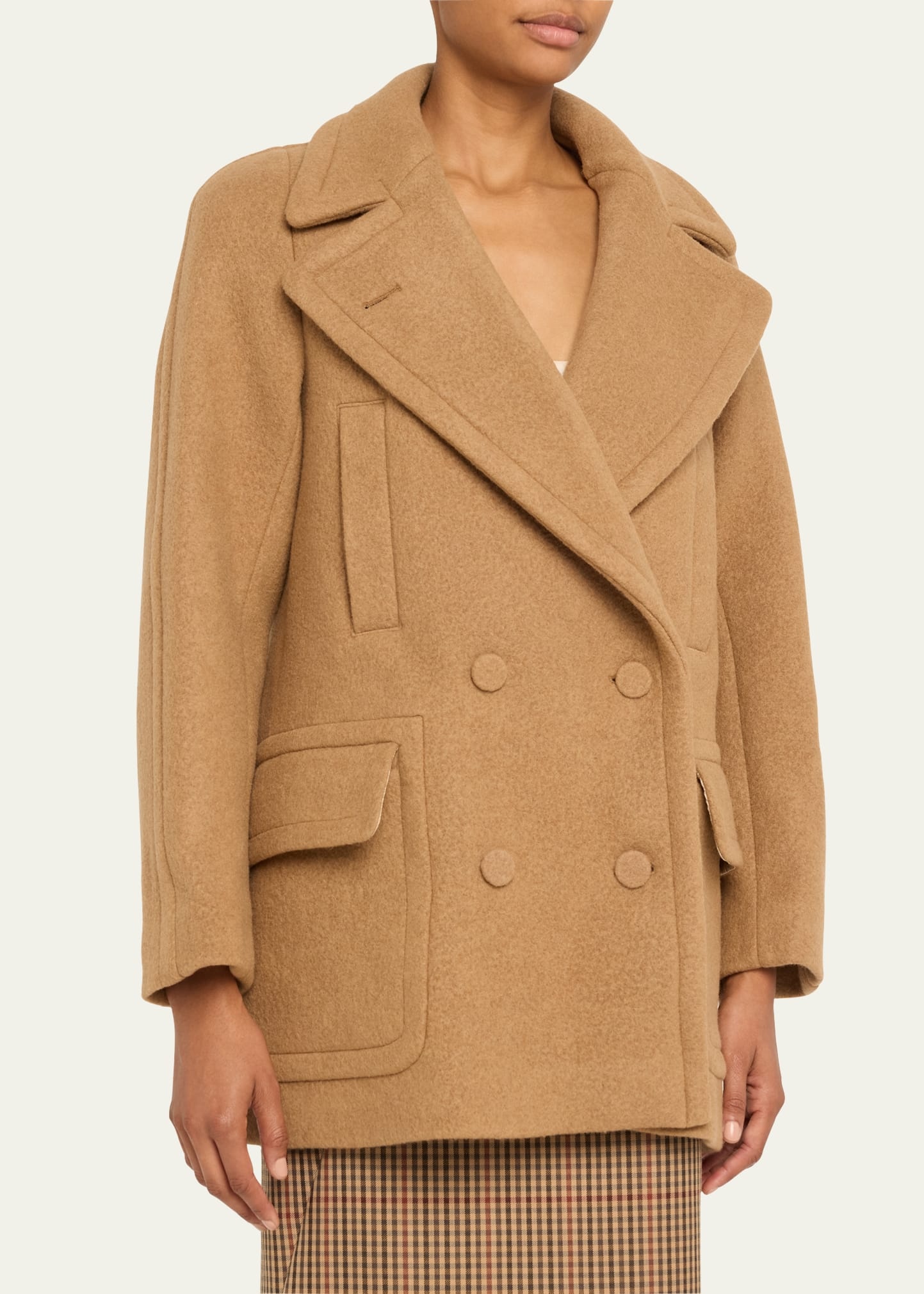 Randia Double-Breasted Wool Coat - 4