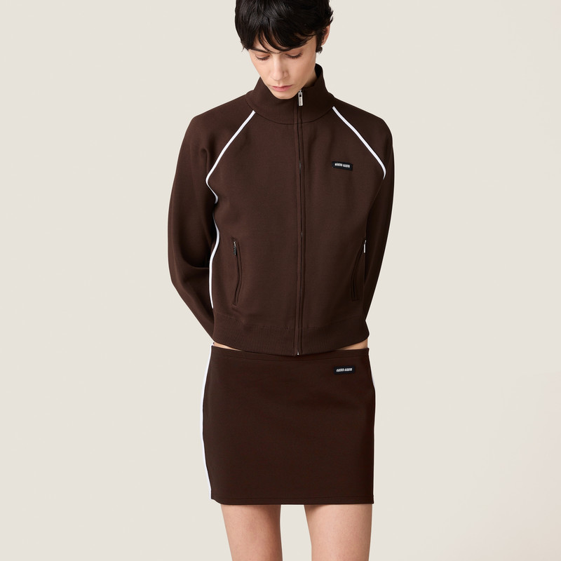 Miu Miu Technical yarn miniskirt outlook