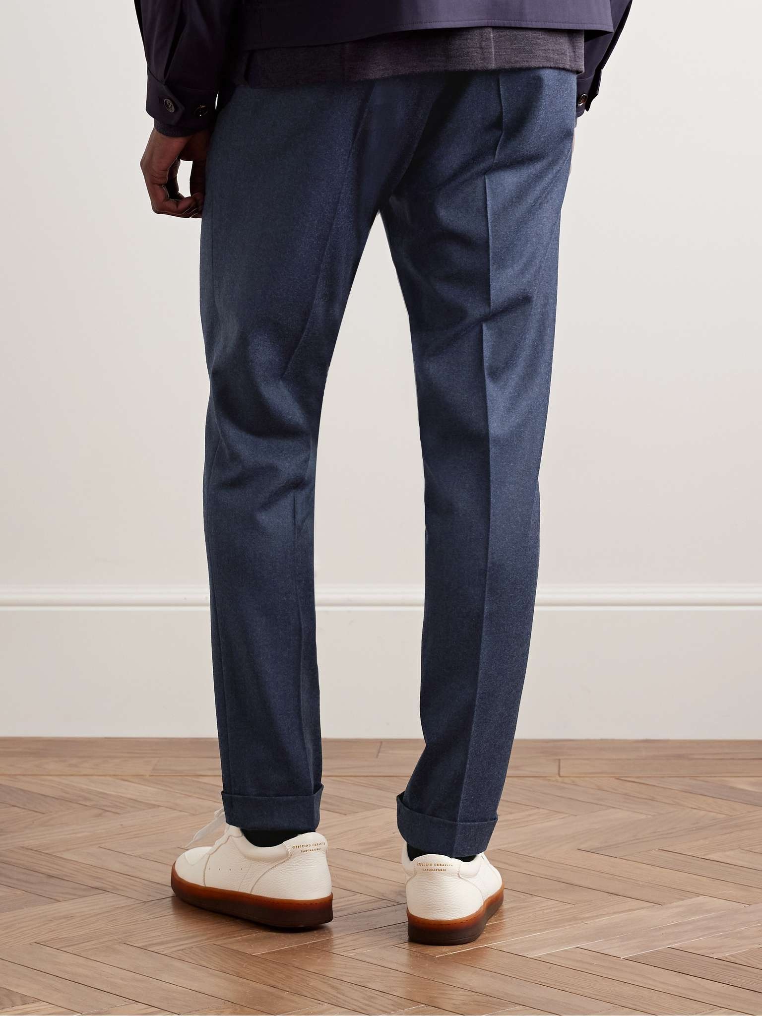 Slim-Fit Wool and Cashmere-Blend Flannel Drawstring Trousers - 4