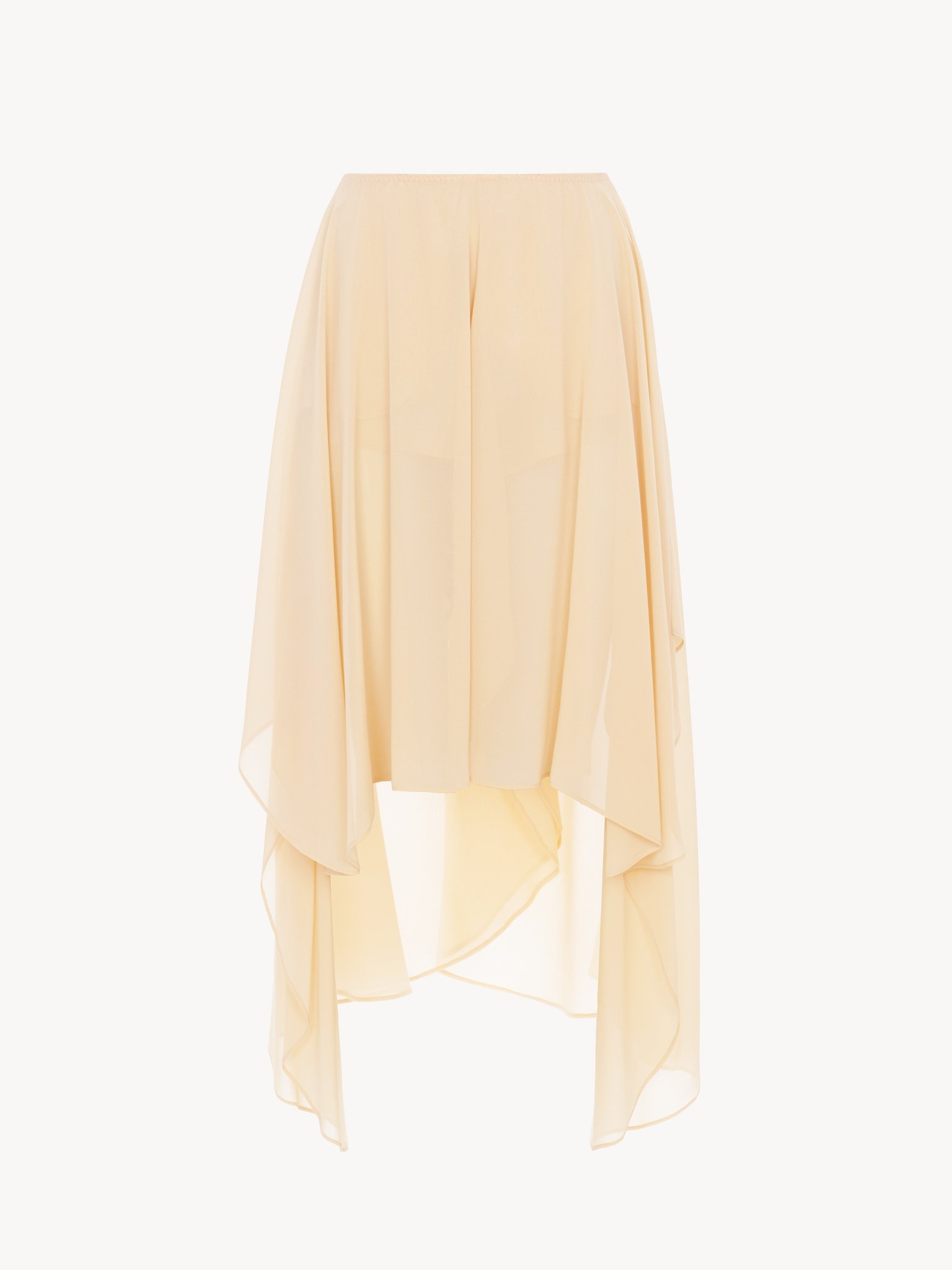 FLUID VOLANT SHORTS IN SILK GEORGETTE - 2