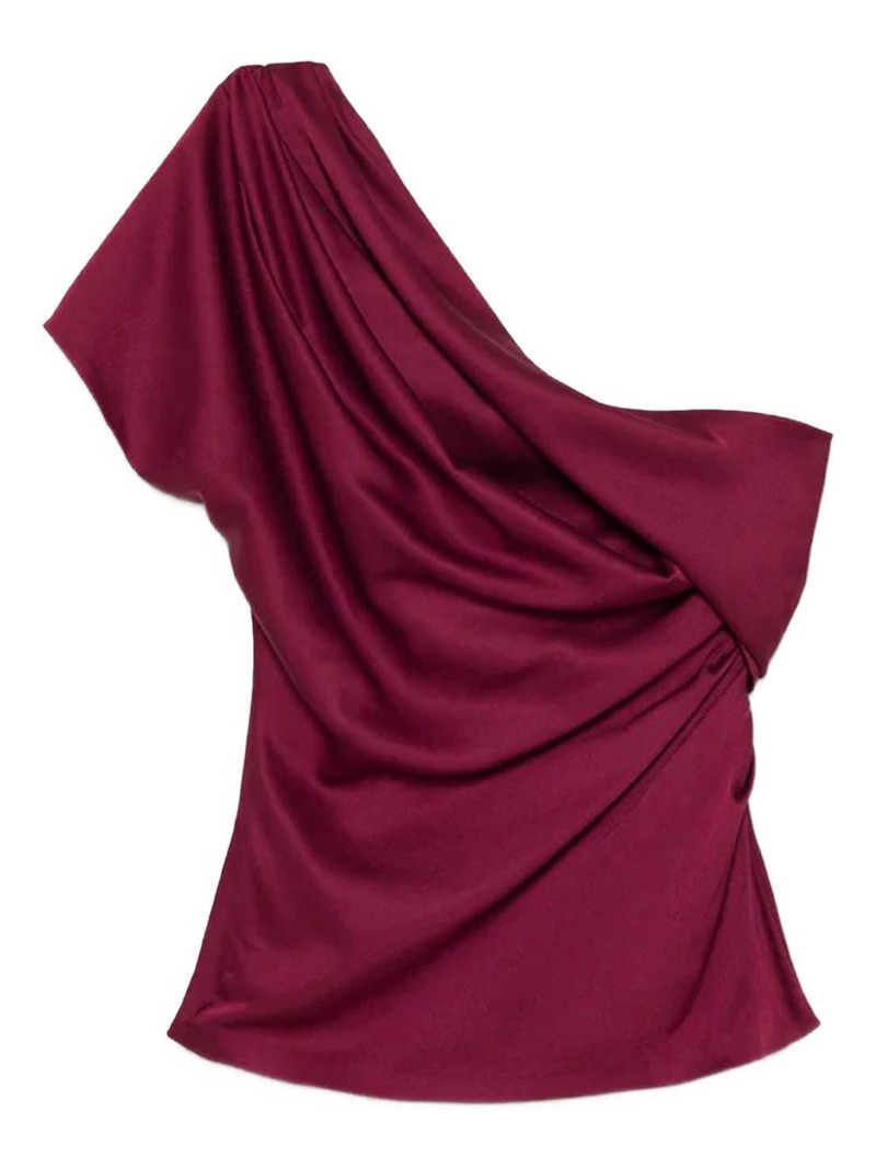 draped one-shoulder blouse 1