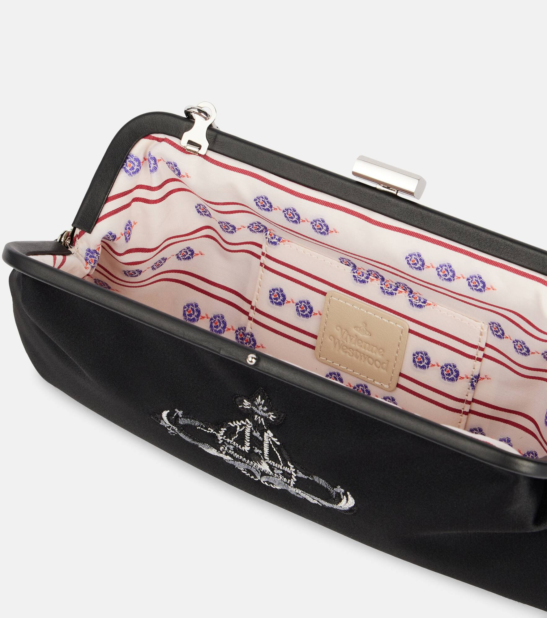 Dorothy embroidered satin clutch - 3