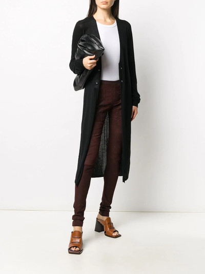 Rick Owens long-length virgin wool cardigan outlook