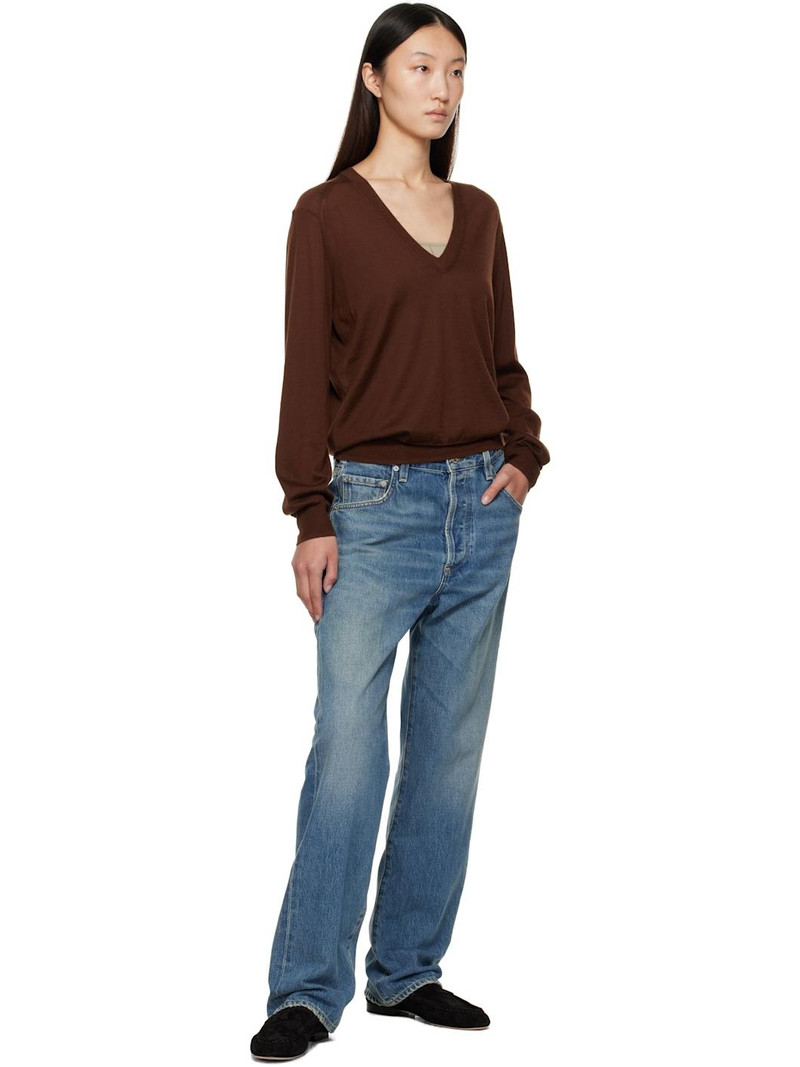 Loulou de Saison Brown Julio Cashmere Sweater outlook