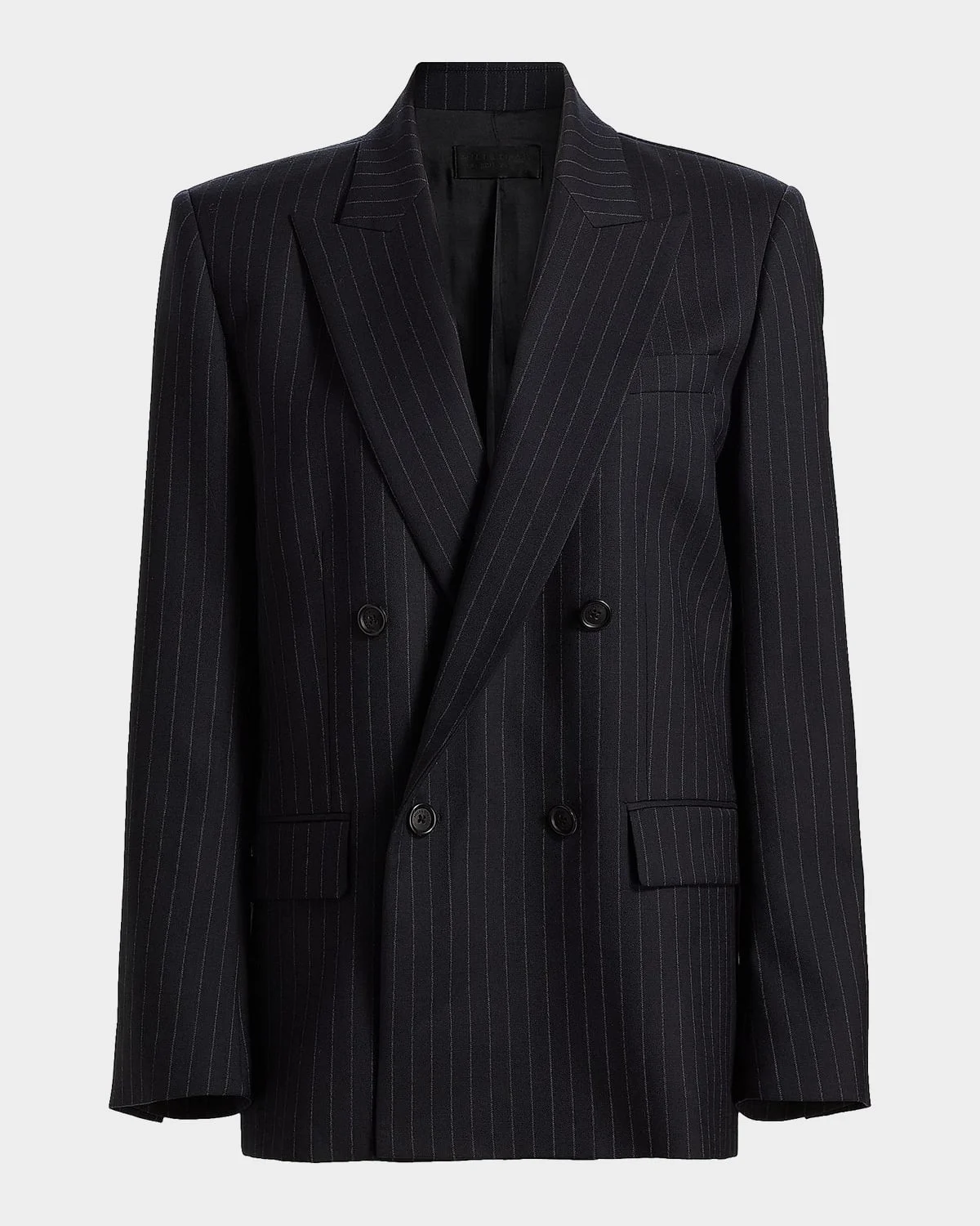 Leston Pinstriped Stretch-Wool Blazer - 1