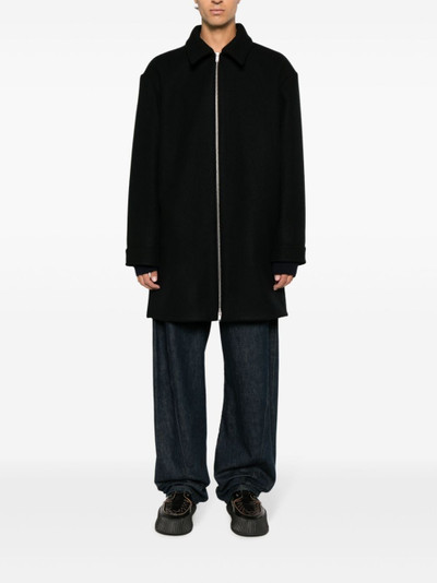 Jil Sander zip-up wool coat outlook