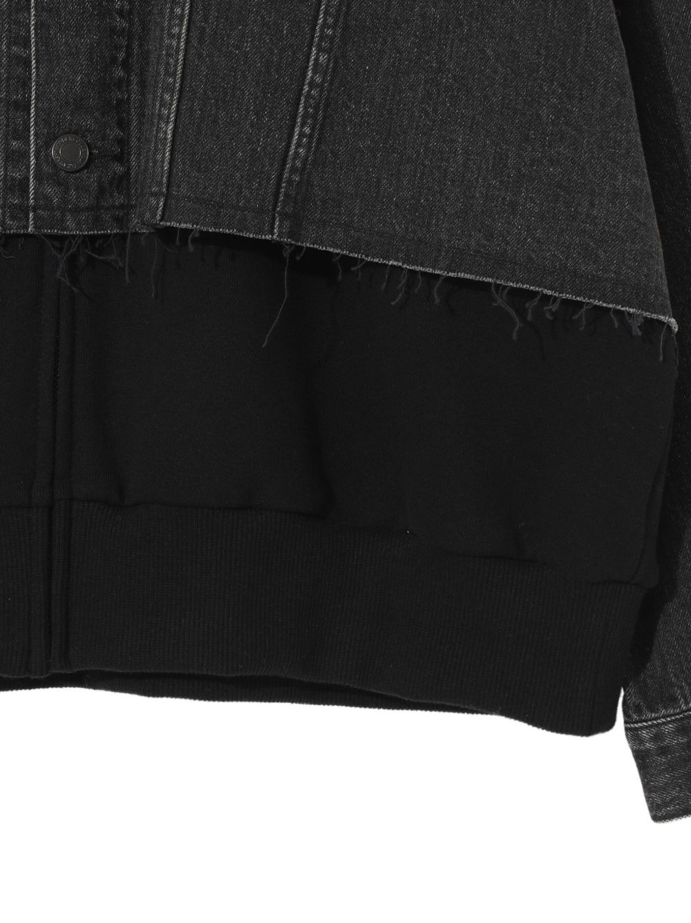 denim-panelled cotton jacket - 5