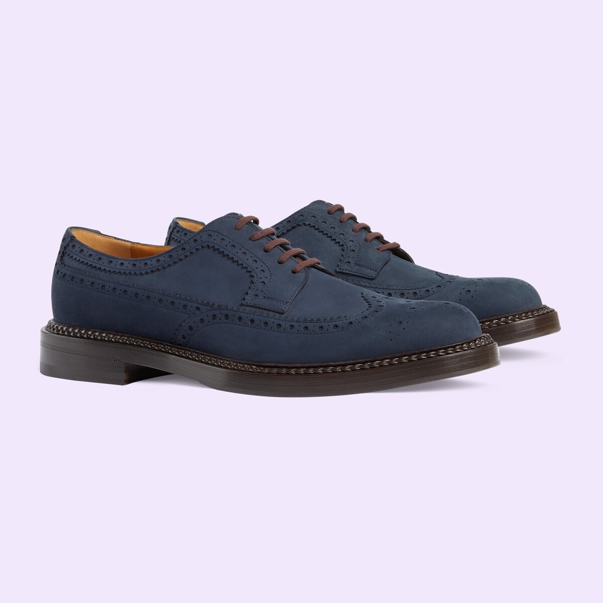 Men's lace-up shoe with brogue details - 2