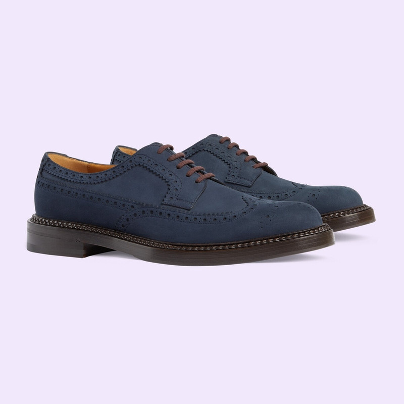 Men's lace-up shoe with brogue details 2