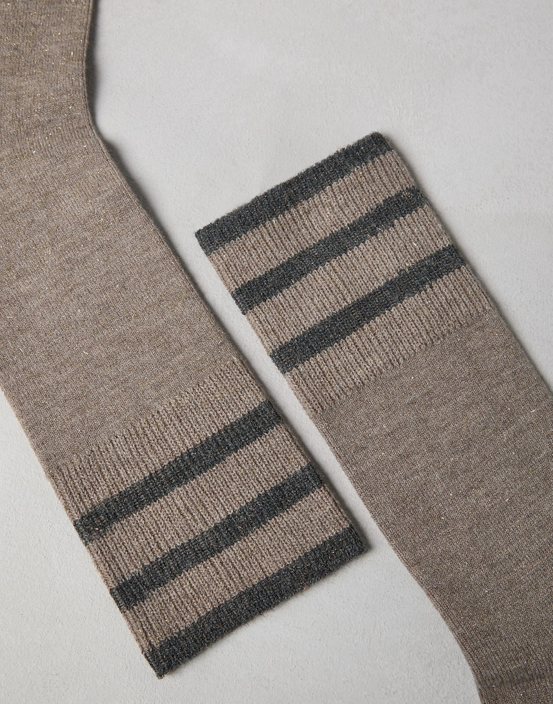 Brunello Cucinelli Sparkling cashmere knit socks outlook