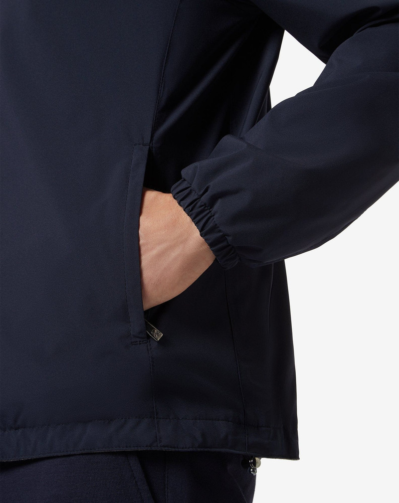 Reversible blue rain jacket 5