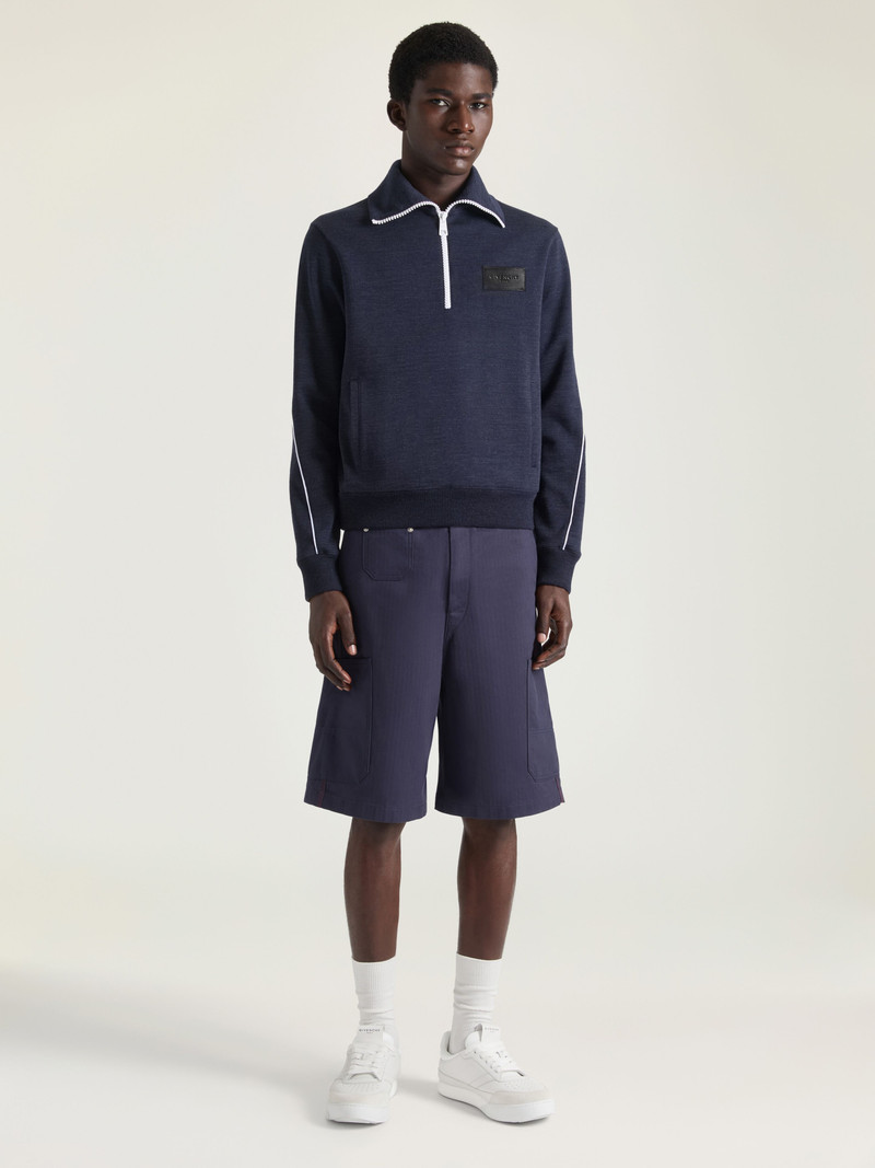 Givenchy ZIPPED SWEATSHIRT IN WOOL WITH GIVENCHY PARIS PATCH outlook