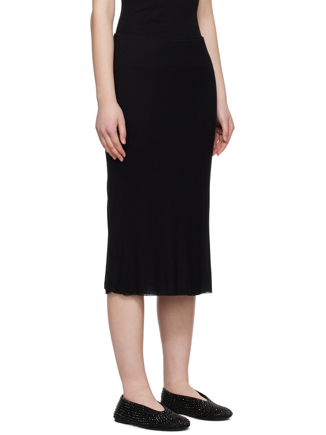Black 'The Leema' Midi Skirt - 2