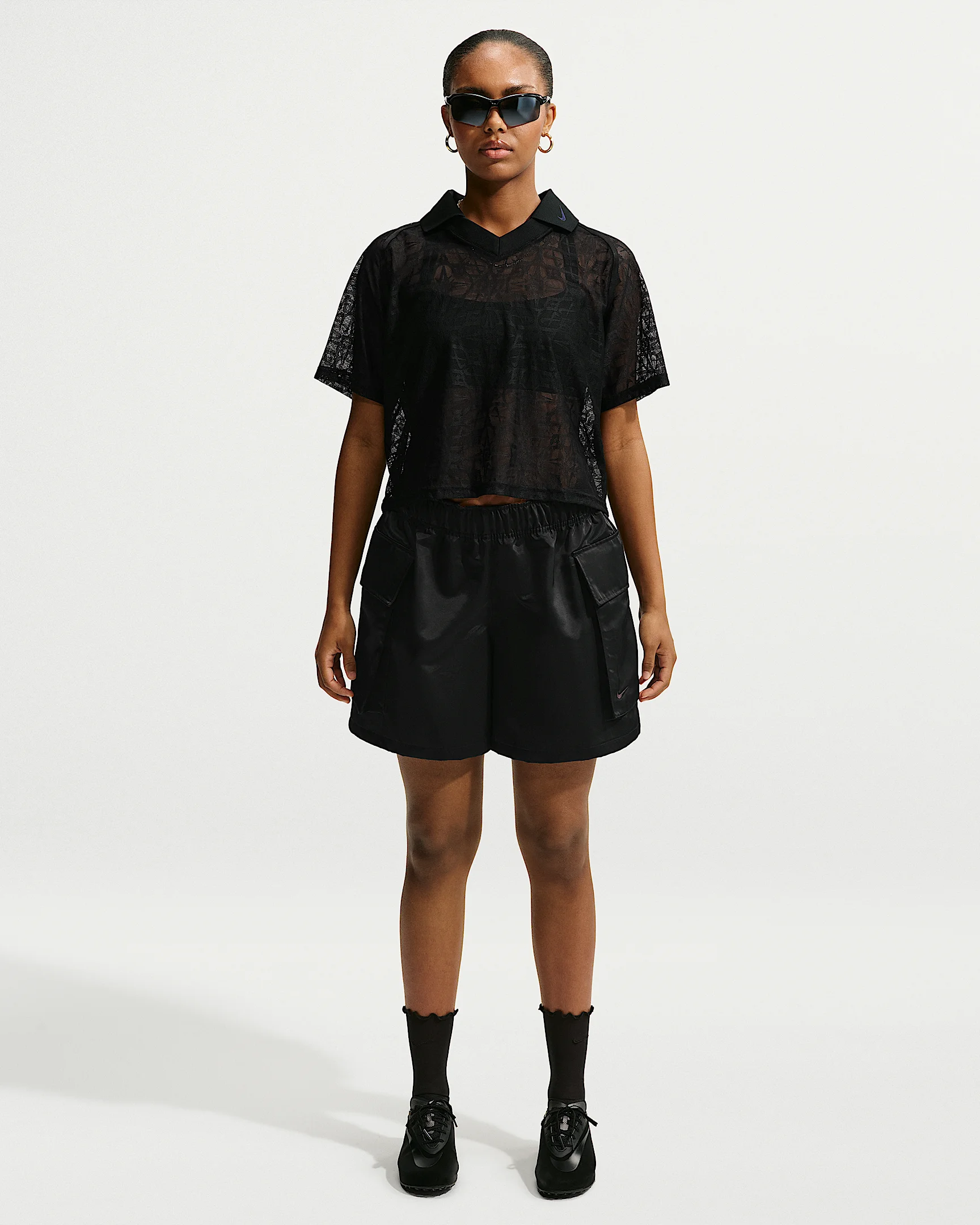 Nike Sportswear Women's Loose Mid-Rise Satin Cargo Shorts - 1