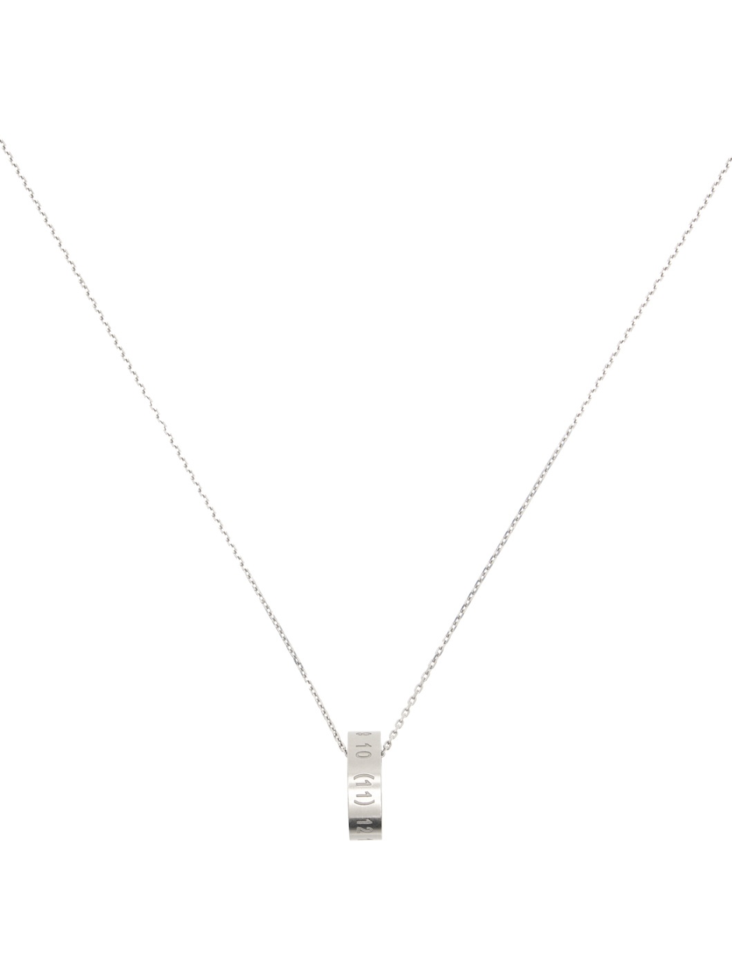 Silver Numerical Ring Necklace - 2