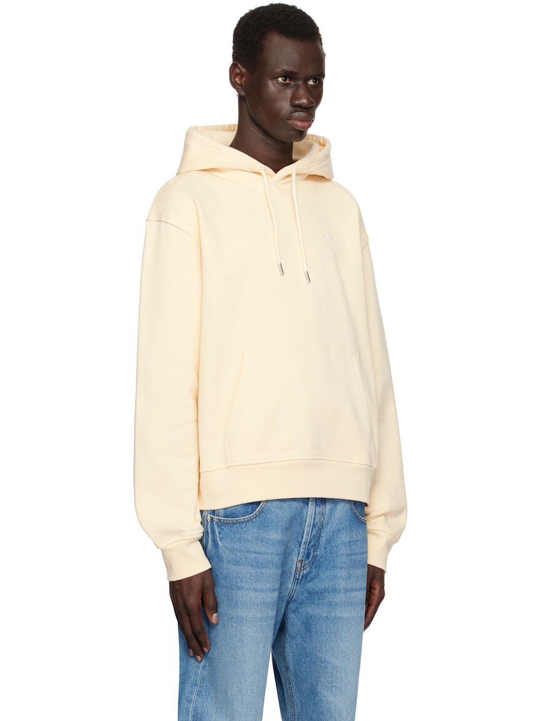Beige 'The embroidered sweatshirt' Hoodie - 2