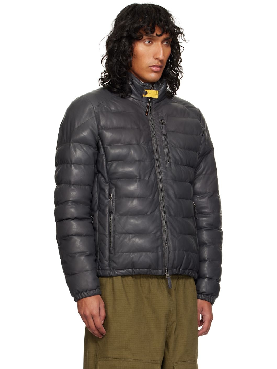 Gray Earnie Leather Jacket - 2