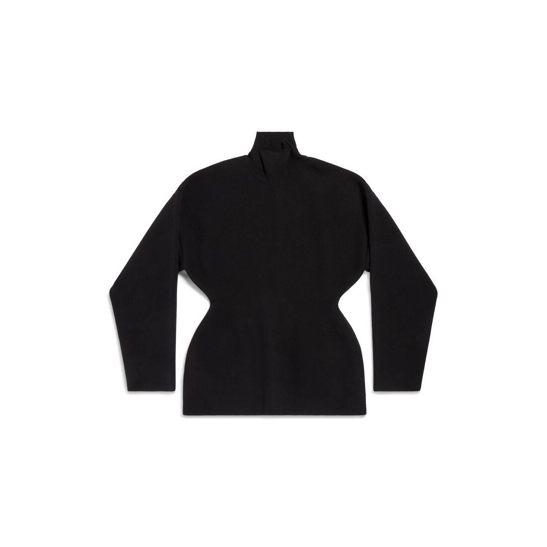 Women's Hourglass Turtleneck Sweater in Black - 1