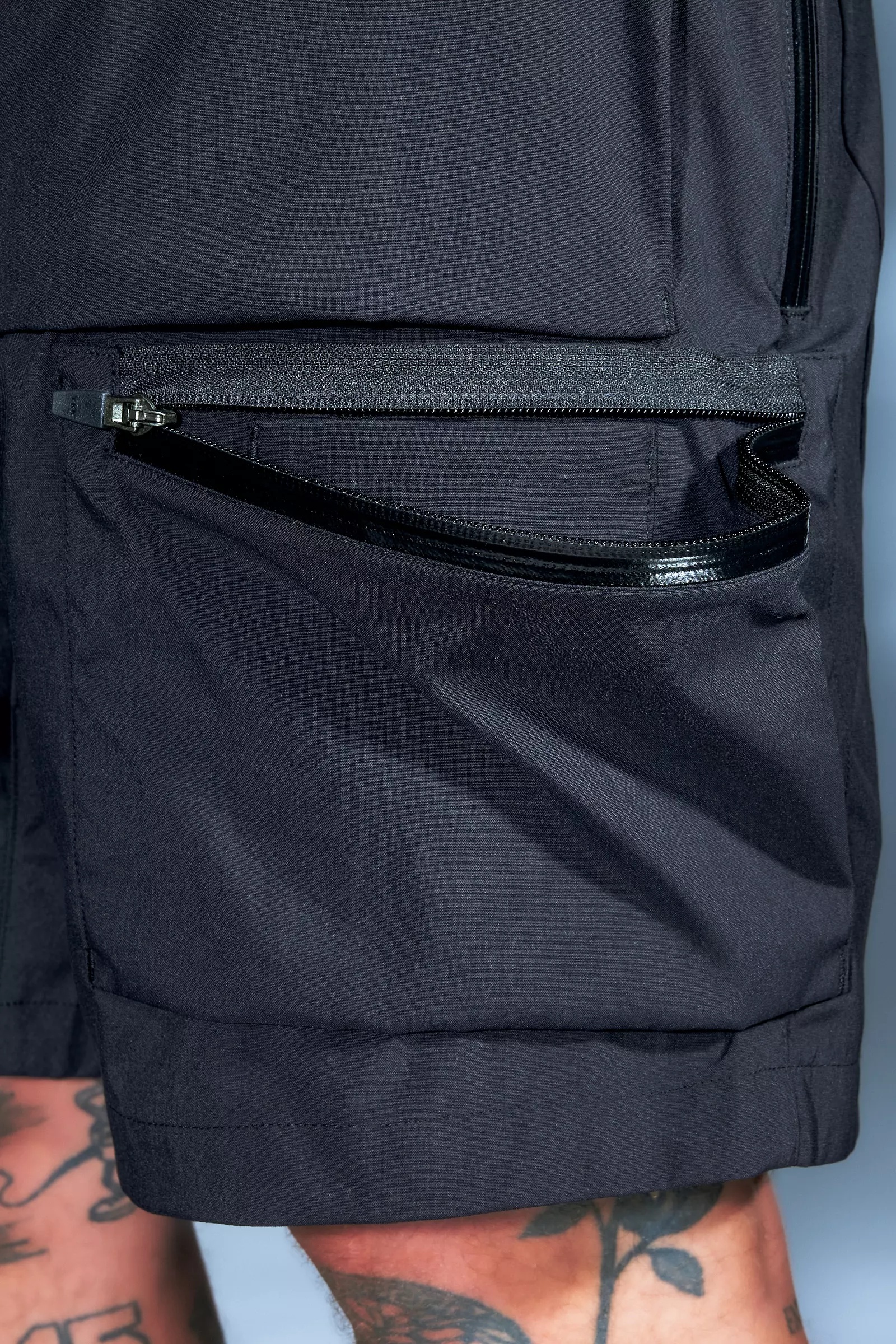 SP38-M Nylon Stretch Cargo Short Pant BLACK - 20