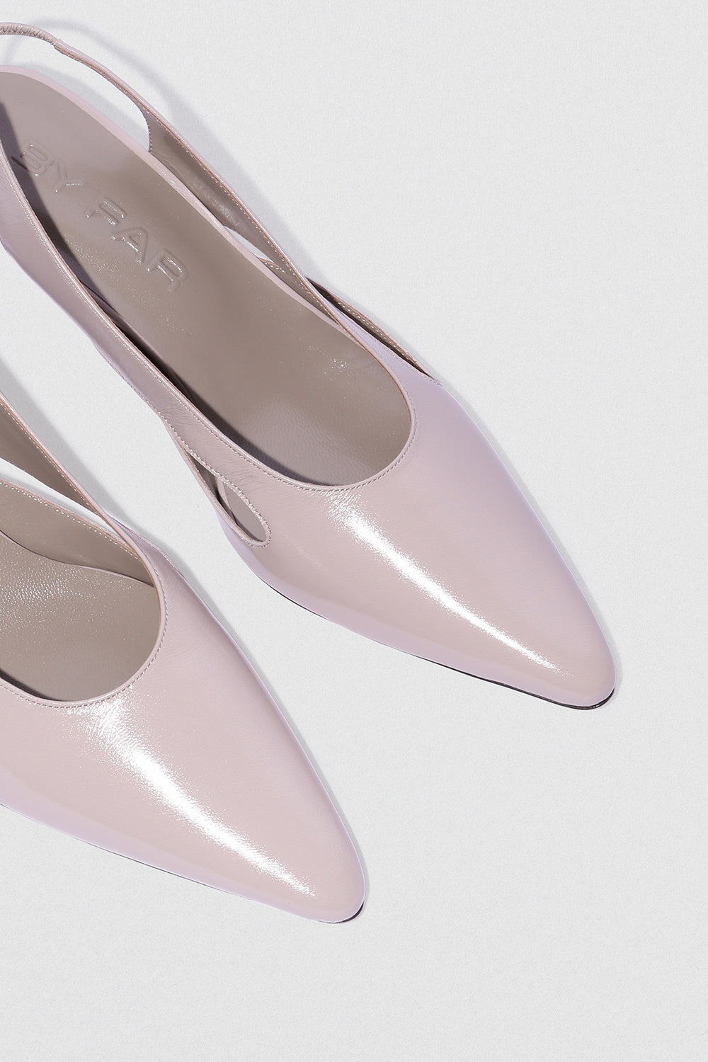 Runa Fossil Glossed Nappa Leather Slingback Pump - 3