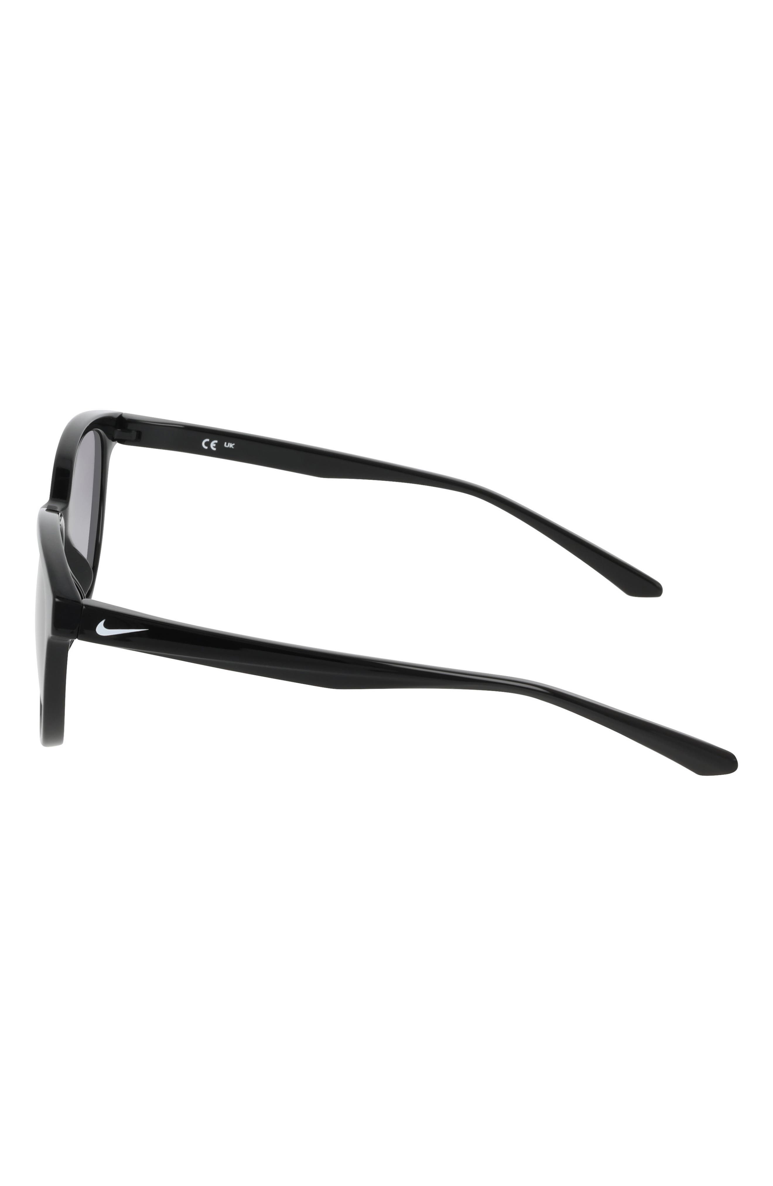 Nike Vital Trend 55mm Gradient Round Sunglasses in Black /Smoke Gradient at Nordstrom - 7
