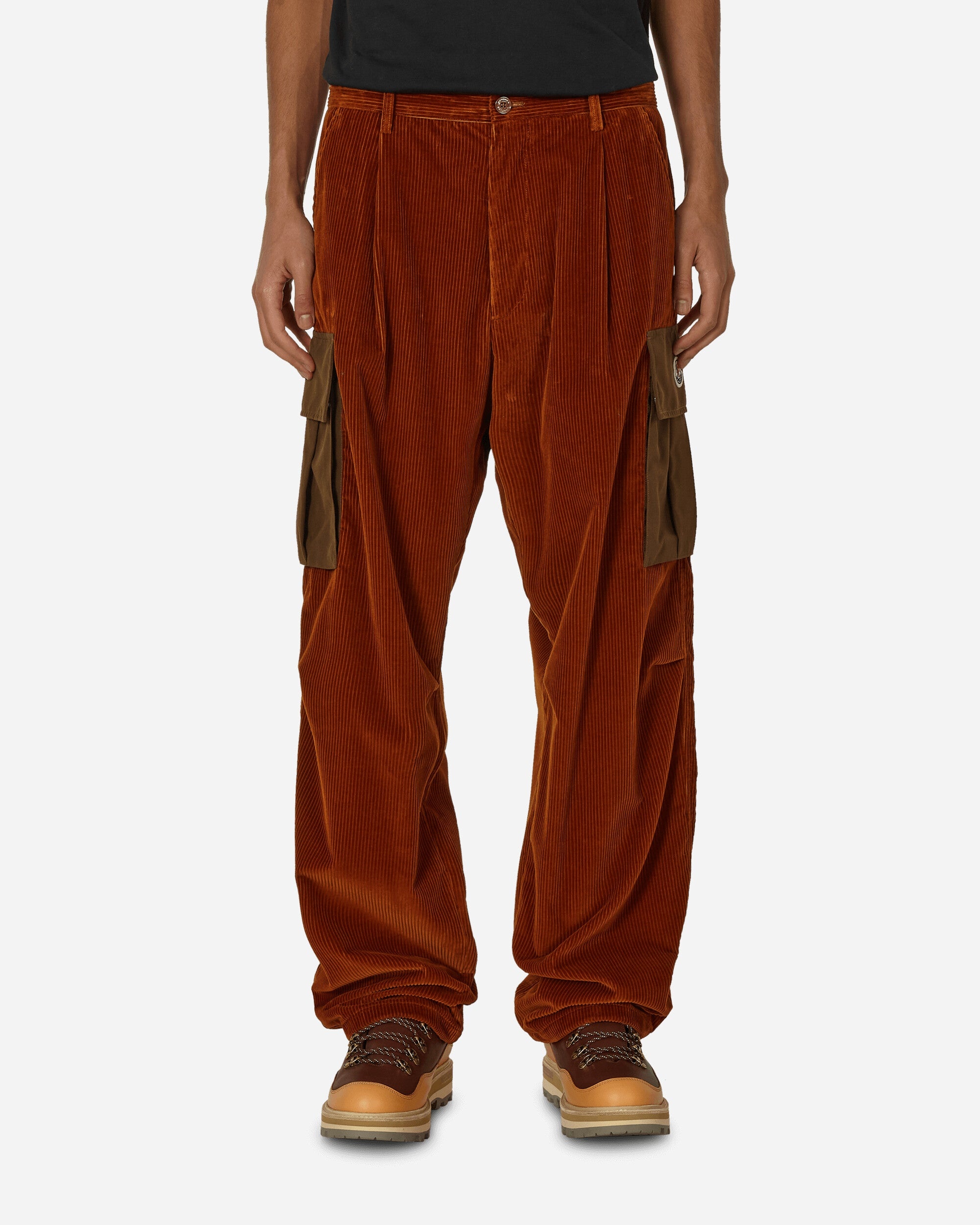 Corduroy Cargo Trousers Brown - 1