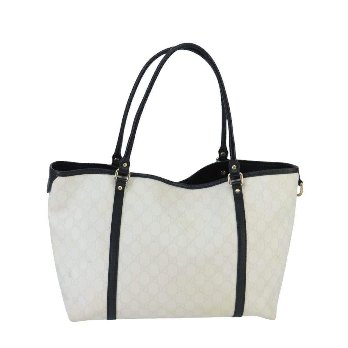 GUCCI GG Supreme Tote Bag Pvc Gold White - 2