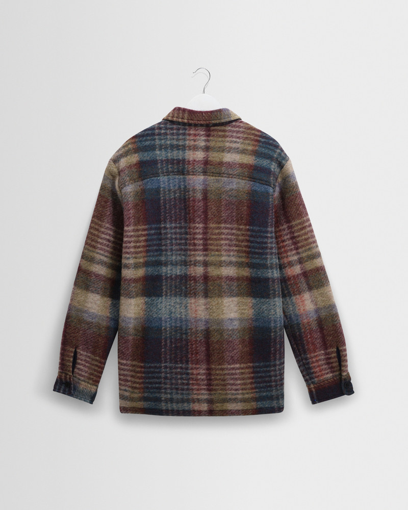 Whiting - Blue And Multicolour Check Wool Overshirt 8