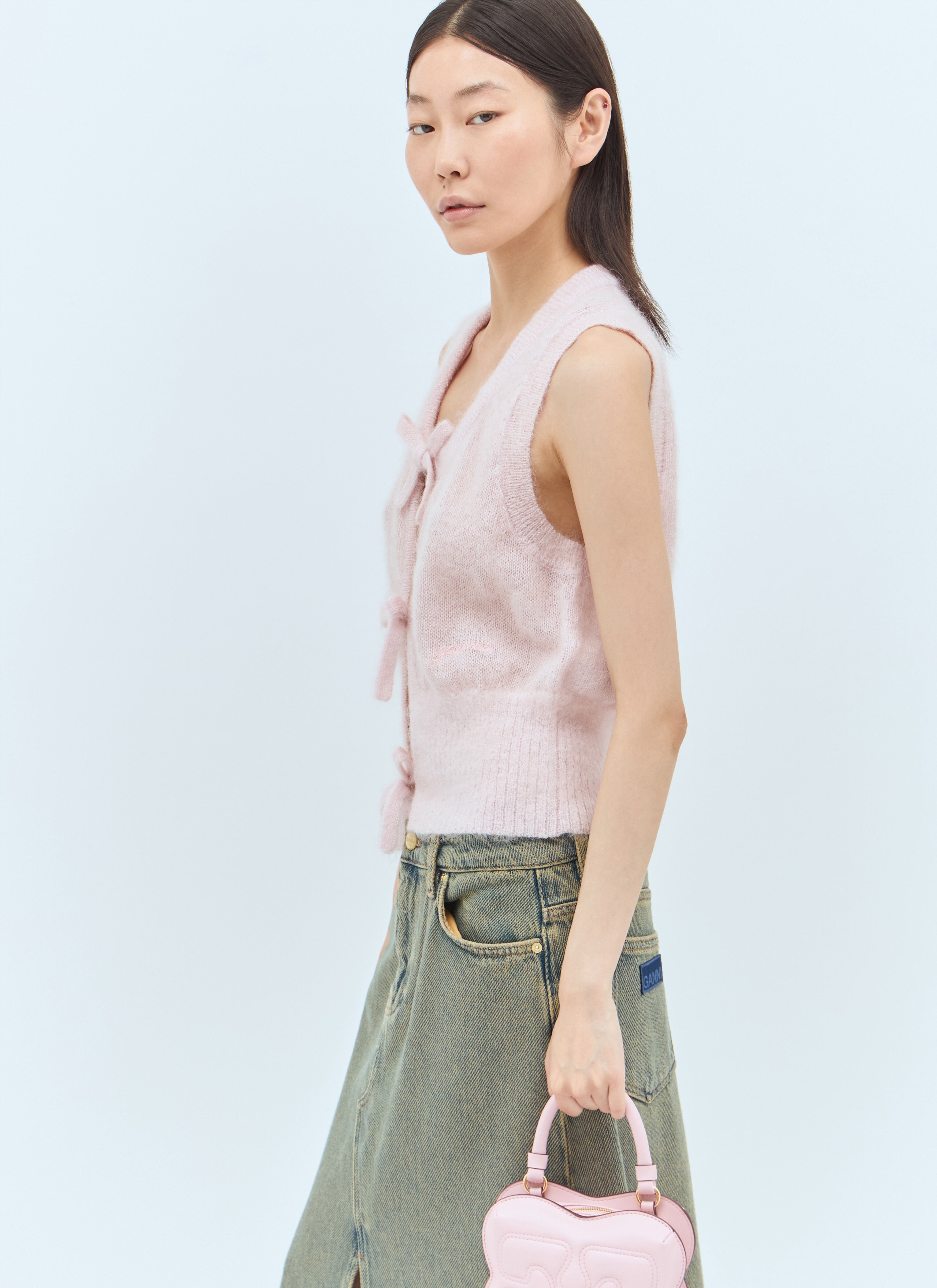 Mohair Tie String Vest - 3