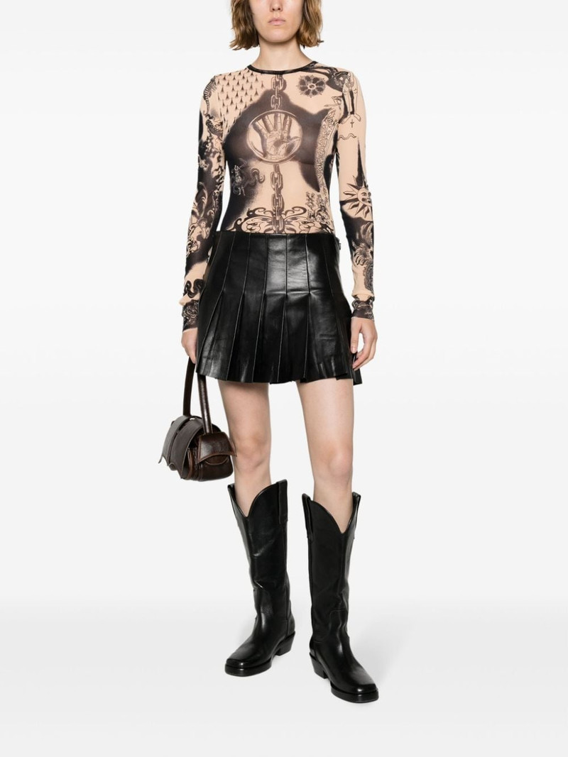 Tattoo-print mesh top 3