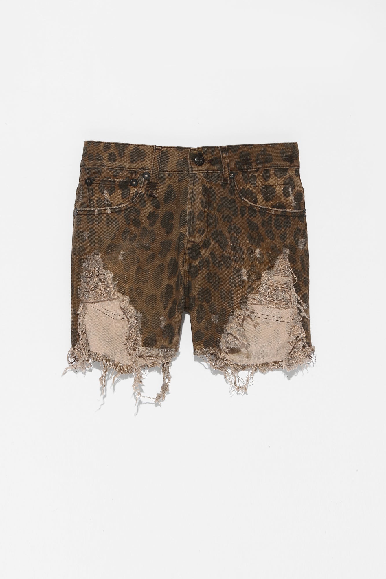 SHREDDED SLOUCH SHORT - LEOPARD - 5