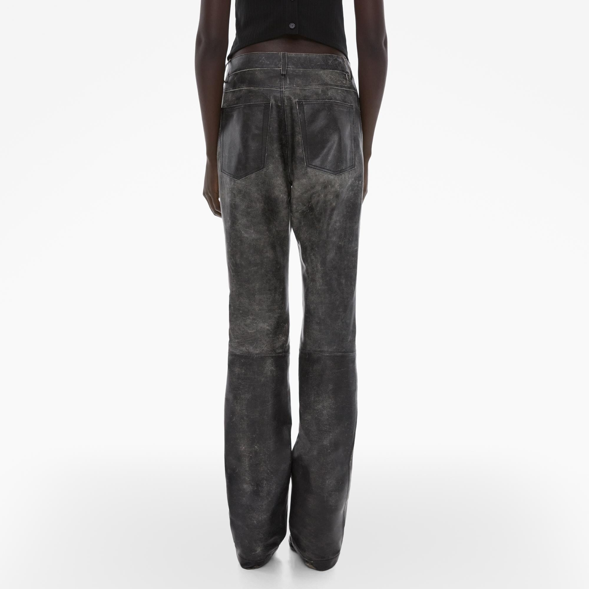 LEATHER 5-POCKET PANT - 4