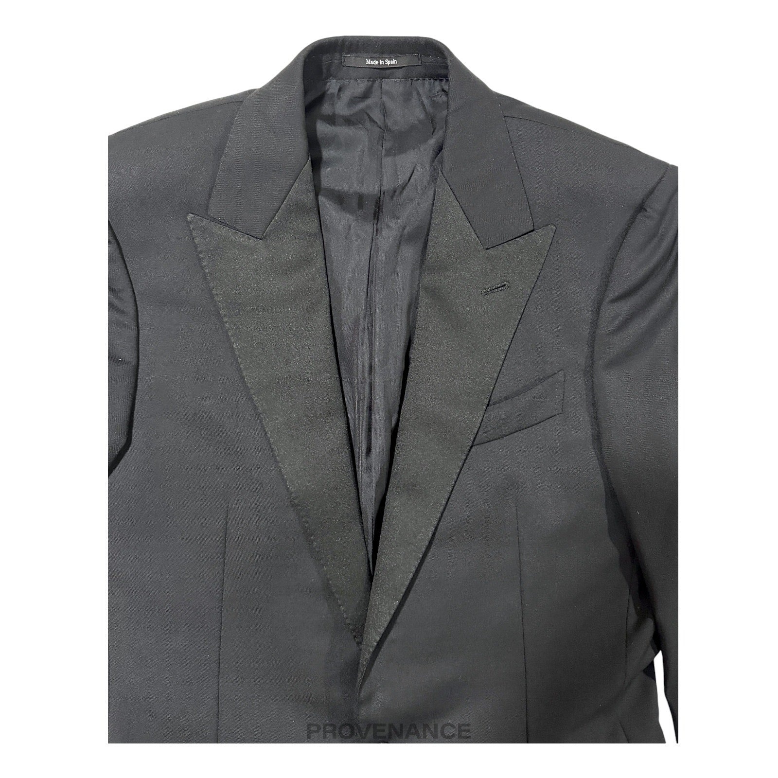 Zegna Black Dinner Jacket Coat Tuxedo - Peak 36 46 - 6