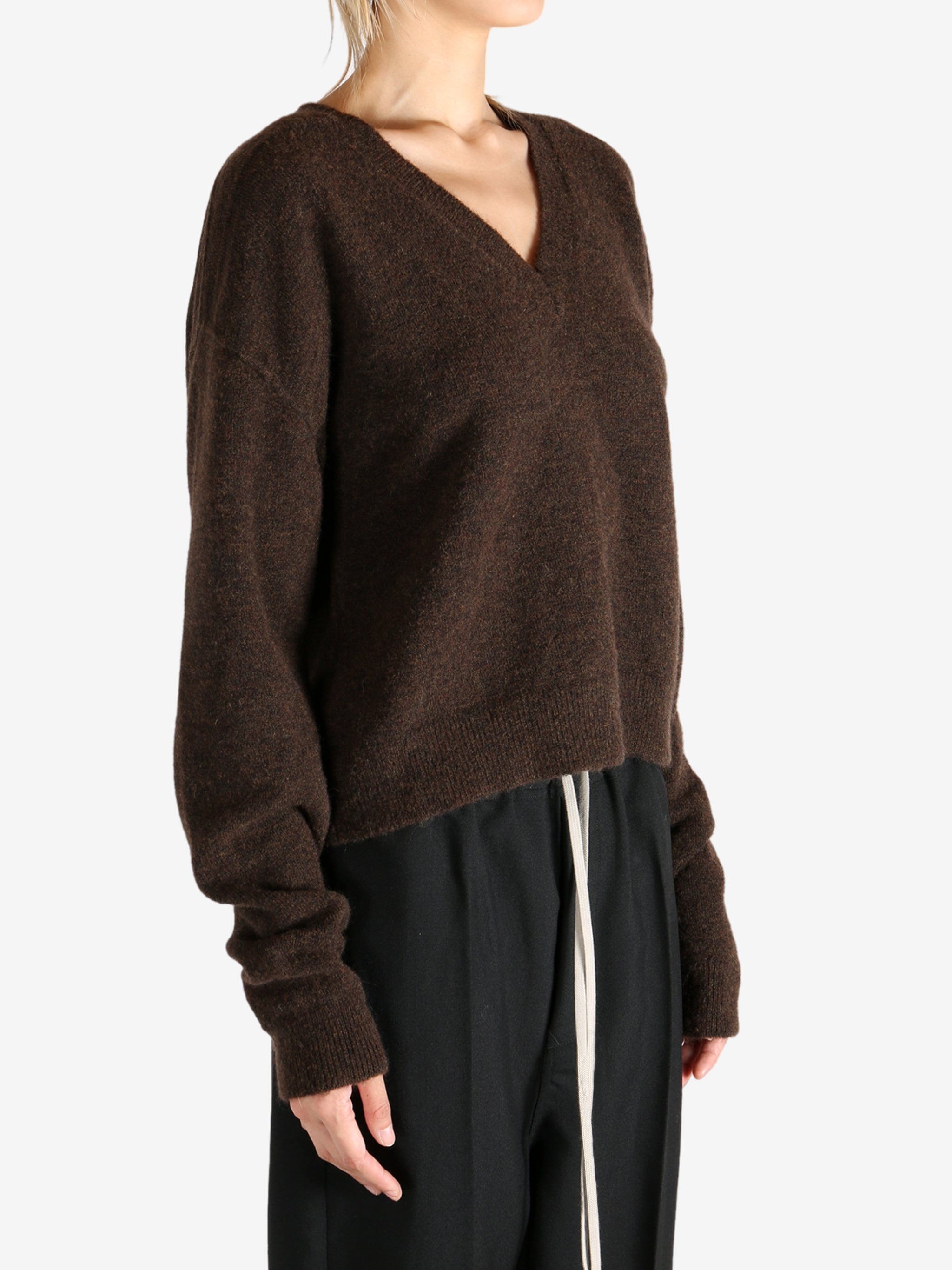 RICK OWENS - Women Maglia Tommy V Neck Knitwear - 2