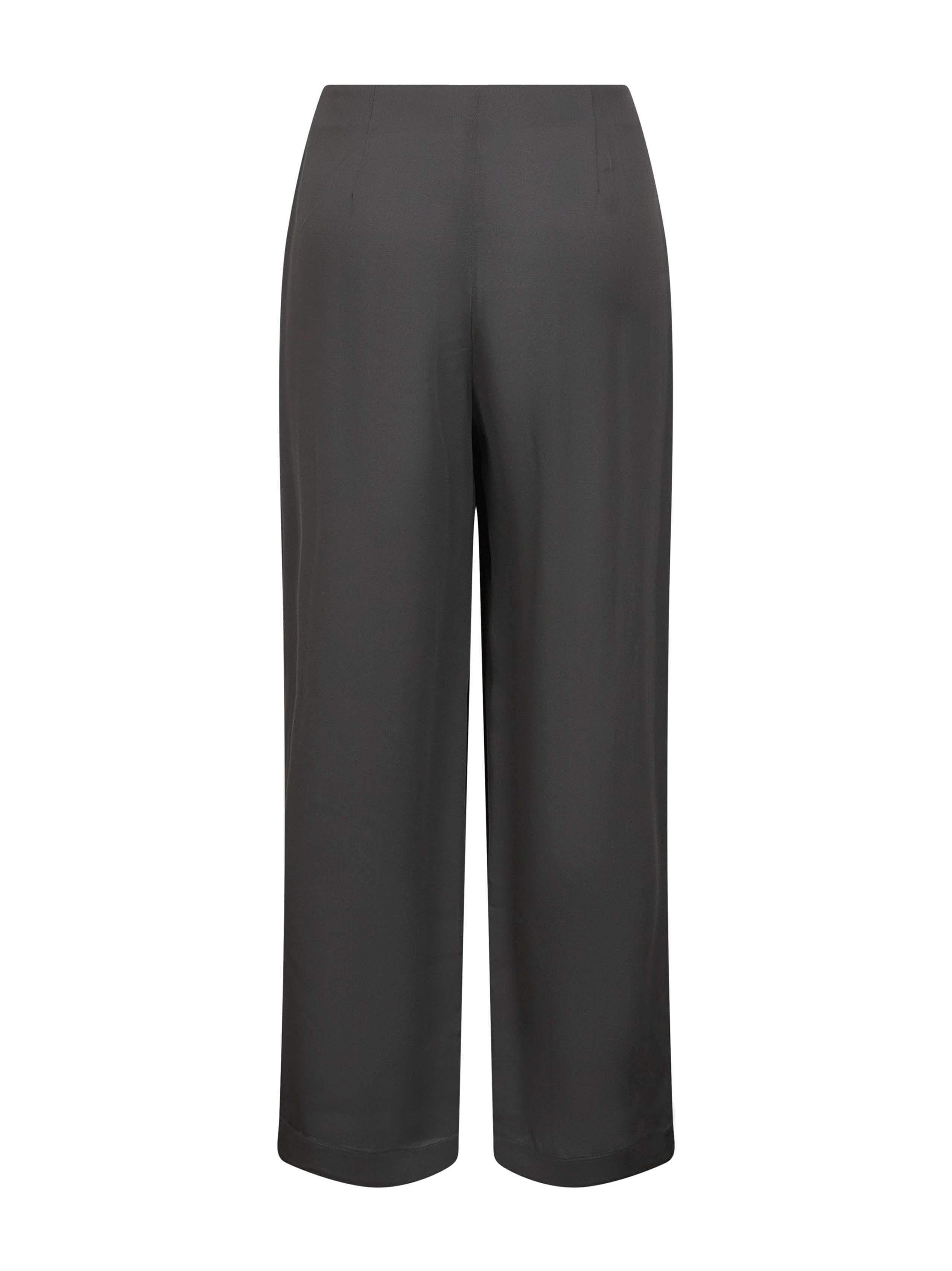 Giorgio Armani Women Grey Asv Pleated Triple Silk Georgette Trousers - 2